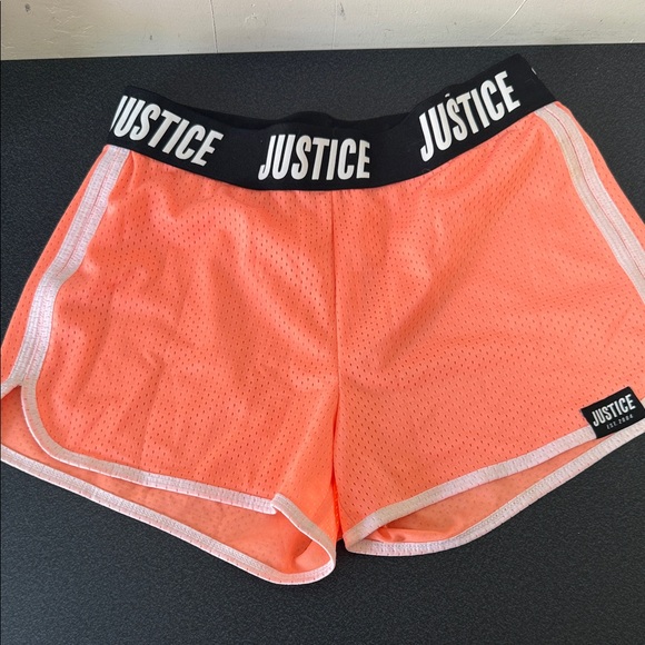 Justice Athletic Orange Shorts with Comfort Fit - Picture 1 of 2